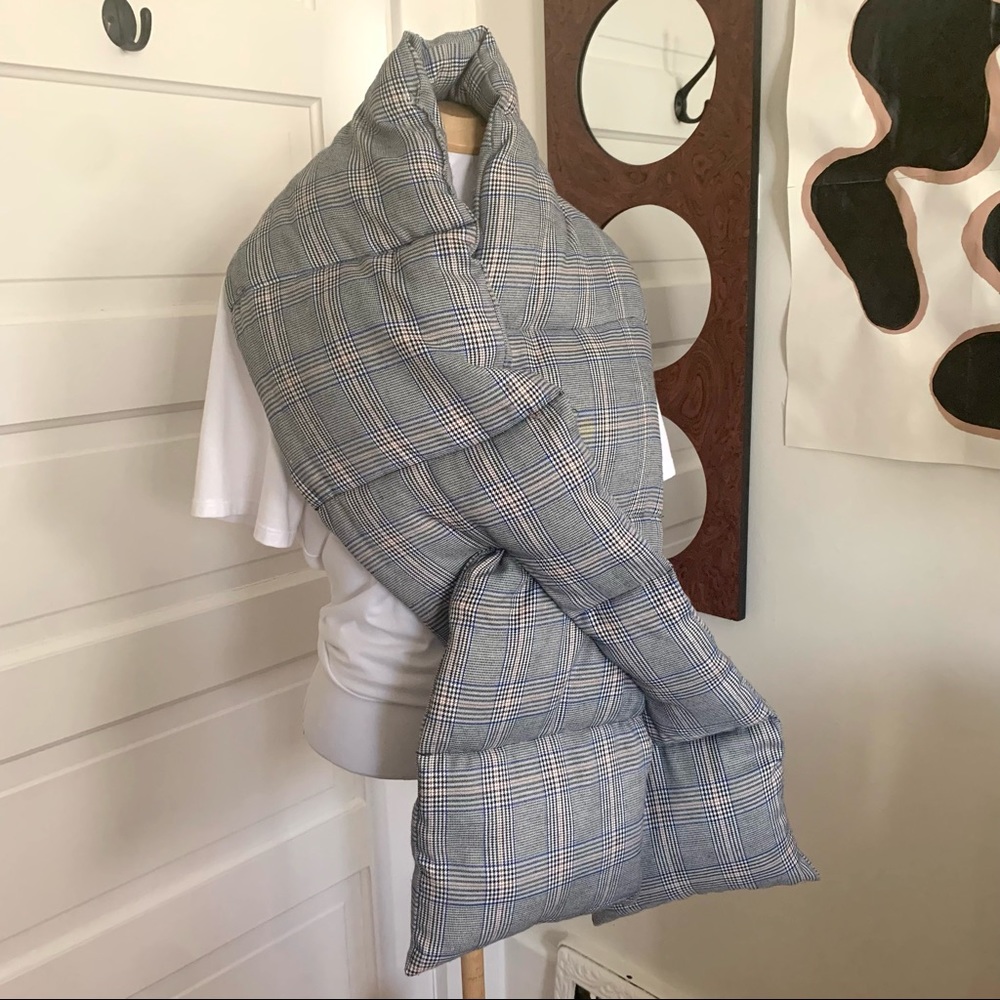 Max Studios Plaid Puffer Scarf